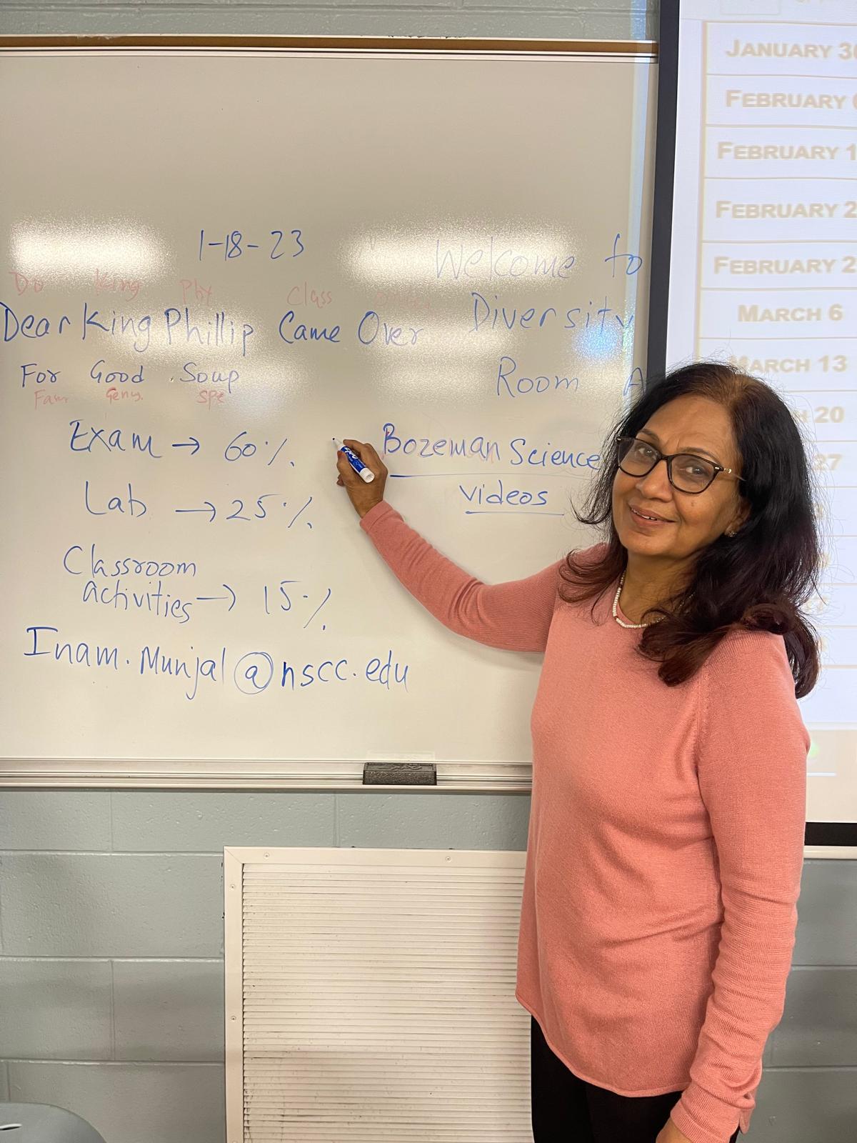 Scientist explaining